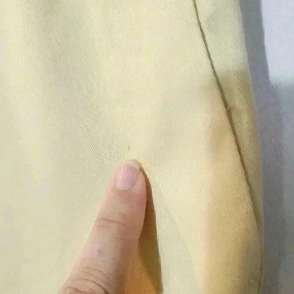 Ann Taylor Wide Leg Cropped Pants Yellow 14 - Picture 3 of 8